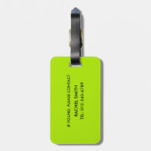 Schattigee 'Don't Frog-et Me' Frog Bagagelabel voo (Achterkant verticaal)