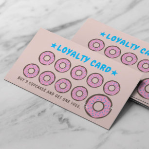 Schattigee donut banketbakkerij loyaliteit punch klantenkaartje