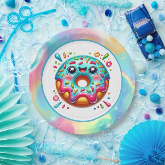 Schattigee donut liefhebbers feest papieren bordje (Feest)