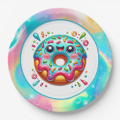 Schattigee donut liefhebbers feest papieren bordje (Voorkant)
