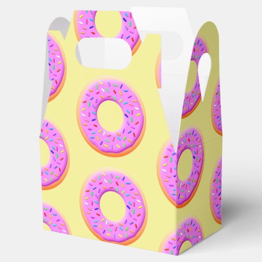 Schattigee donut tekening met sprinkles bedankdoosjes (Geopend)