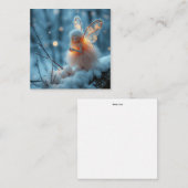 Schattigee donzige kerstfee notitiekaartje (Voorkant / Achterkant)