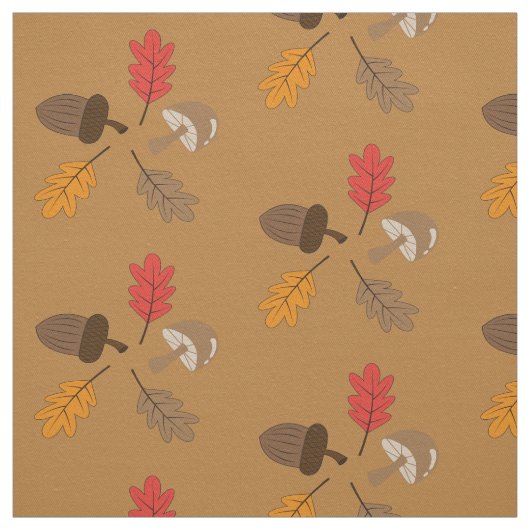 Schattigee Doodle Pattern herfst Thema Fabric Stof (Swatch)