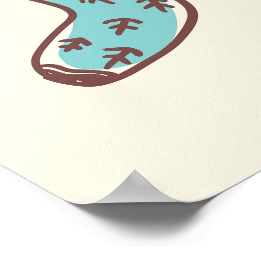 Schattigee Doodle Sokken: Scandinavische eenvoud. Poster (Hoek)