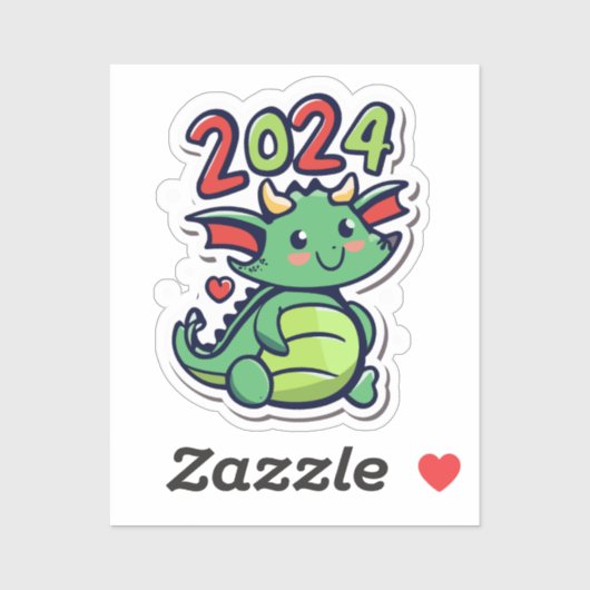 Schattigee Draak 2024 Sticker (Vel)