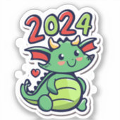 Schattigee Draak 2024 Sticker (Voorkant)