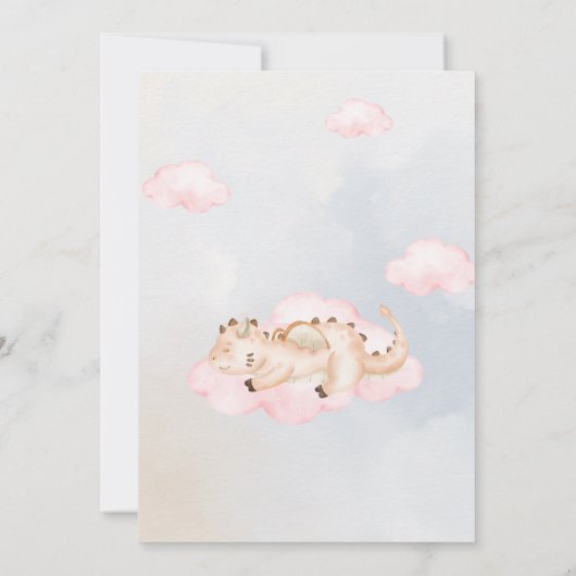 Schattigee Dragon Castle-verjaardag Kaart (Achterkant)