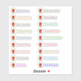 Schattigee Dragon Custom Meerdere Namen Stickers