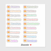 Schattigee Dragon Custom Meerdere Namen Stickers (Vel)