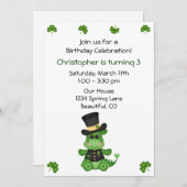 Schattigee Dragon St Patrick's Day verjaardagsuitn Kaart (Voorkant / Achterkant)