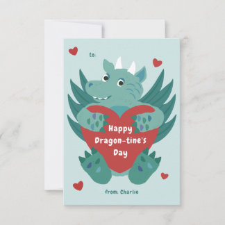 Schattigee Dragon-Valentijn Kaart