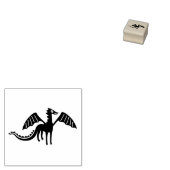 Schattigee drakenstempel | lachende houding rubberstempel (Gestempeld)