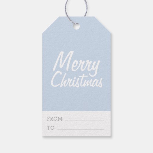 Schattigee Drijvende Pinguïn en Ballon in Sneeuw Cadeaulabel (Achterkant)