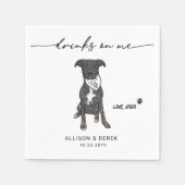 Schattigee Drinken op Me Pet Bandana Dog Wedding Servet (Voorkant)