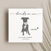 Schattigee Drinken op Me Pet Bandana Dog Wedding Servet