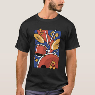 Schattigee Drummer Shirt Drum Set Kit Percussie Re