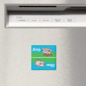 Schattigee dubbelzijdige clean-dirty pig indicator magneet (Insitu (Vaatwasser))