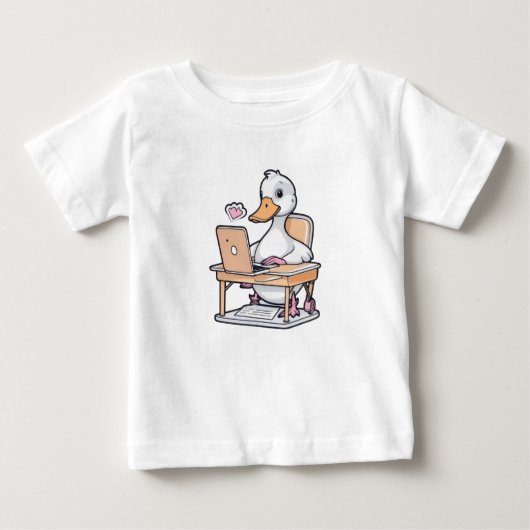 Schattigee Duck Computer Kinder T-shirt (Voorkant)