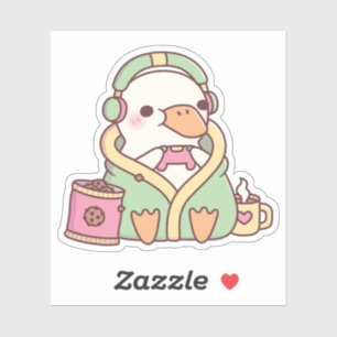 Schattigee Duck Cozy Gamer Sticker