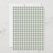 Schattigee Duck Green Gingham Verjaardag Kaart (Achterkant)