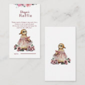 Schattigee Duck Luier Raffle Ticket Enclosure Kaar Informatiekaartje (Voorkant / Achterkant)
