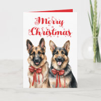 Schattigee Duitse Herder Puppy Dog Vrolijk Kerstfe