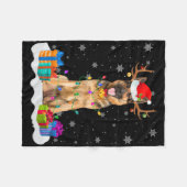 Schattigee Duitse herdershond Kerstverlichting San Fleece Deken (Voorkant (Horizontaal))
