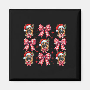 Schattigee Duitse herdershond Red Plaid Coquette B Magneet