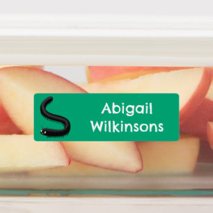 Schattigee duizendpoot cartoon illustratie geperso labels