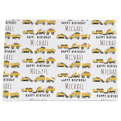 Schattigee Dump Trucks Bouwwagens Aangepaste naam Groot Cadeauzakje (Voorkant)