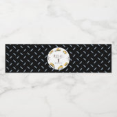 Schattigee Dump Trucks Bouwwagens Verjaardag Waterfles Etiket (Enkel label)