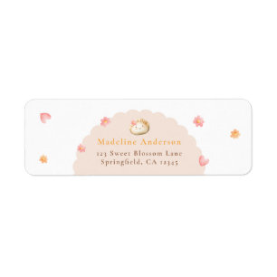 Schattigee Dumpling Floral Baby shower Retouradres Etiket