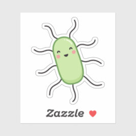 Schattigee E. coli bacterie - kawaii microbe Sticker