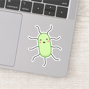 Schattigee E. coli bacterie - kawaii microbe Sticker