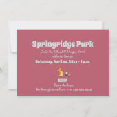 Schattigee Easter Bunny Egg Hunt uitnodiging (Achterkant)