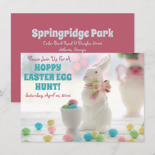 Schattigee Easter Bunny Egg Hunt uitnodiging