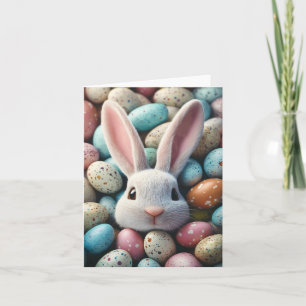 Schattigee Easter Bunny Eggs Kaart
