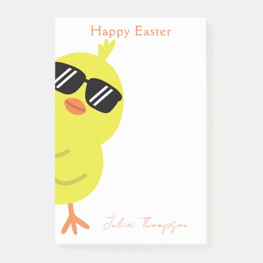Schattigee Easter Chick Minimal Simple Post-it® Notes (Voorkant)