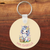 Schattigee Easter Eenhoorn Sleutelhanger (Voorkant)