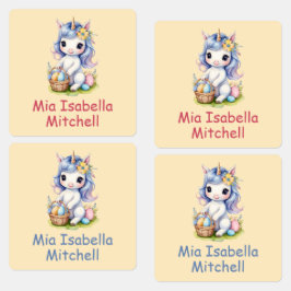 Schattigee Easter Eenhoorn -  strijkijzer op label