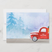 Schattigee Echografie Foto Rode Kerstmisvrachtwage Aankondiging (Achterkant)