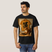 Schattigee eekhoorn en laptop grafisch T-shirt (Voorkant volledig)
