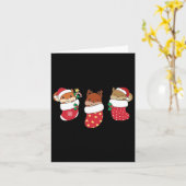 Schattigee eekhoorn in kerstsok voor Kerstmis Kaart (Gele Bloem)