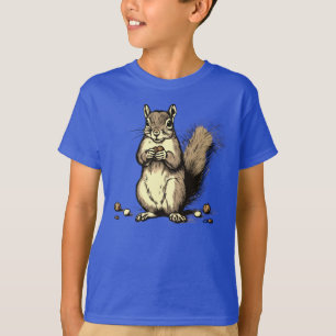 Schattigee eekhoorn met zijn nootjes voor Dierenvr T-shirt
