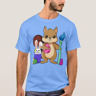 Schattigee eekhoorn schilderen Paaseieren T-shirt