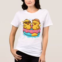 Schattigee eend in Floatie – Grappig Zomer Vibes T