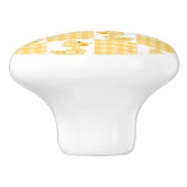 Schattigee eenden (geel) keramische knop (Zijkant)