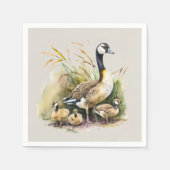 Schattigee eenden meer huis cabine feest servet (Voorkant)