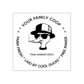 Schattigee eendeneierstempel 	rubberstempel (Afrduk)