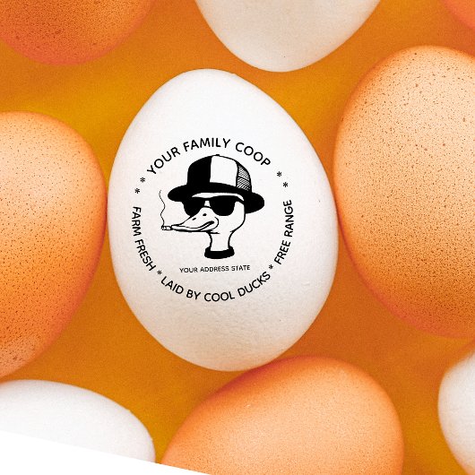 Schattigee eendeneierstempel 	rubberstempel